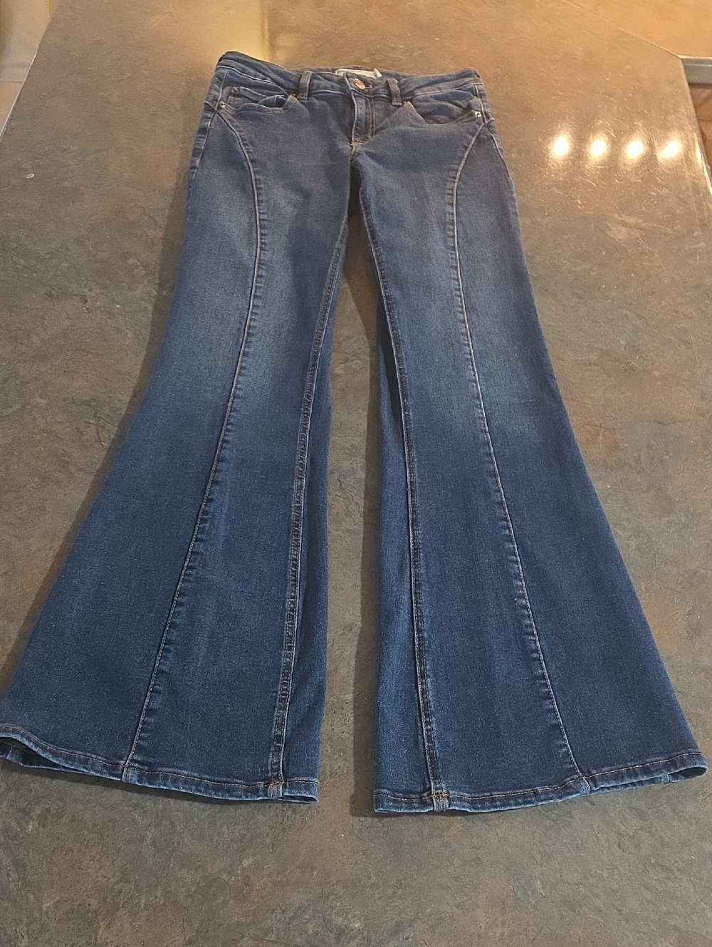 Garage Dark Blue Flare Jeans for Women